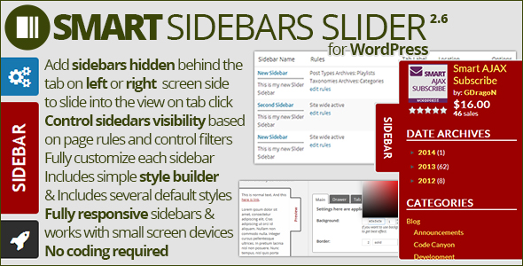 Smart Sidebars Slider - CodeCanyon Item for Sale