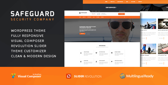 Safeguard - Security Services Wordpress theme