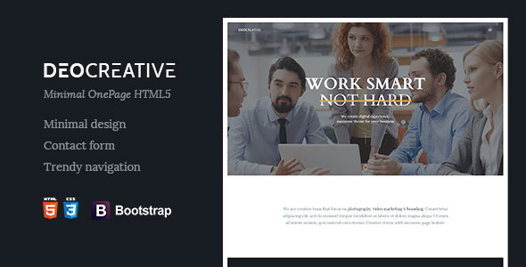 DeoCreative | Minimal Onepage HTML5 Template