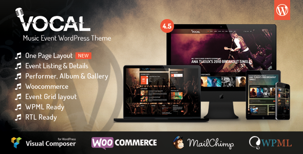 Vocal - Music Event WordPress Theme