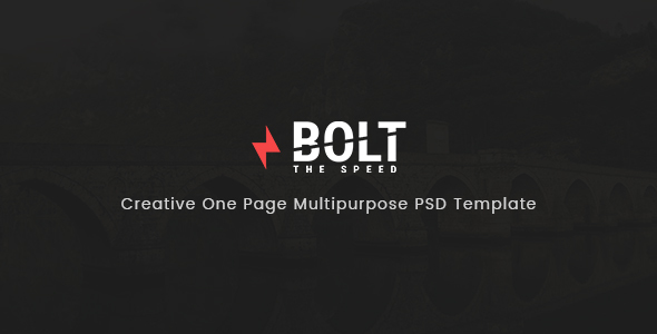 Bolt - One Page Creative Multipurpose PSD Template