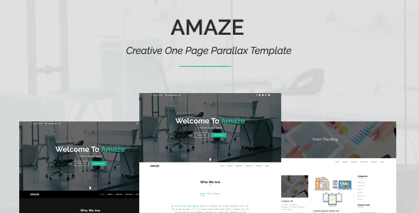 Amaze - Creative One Page Parallax Template