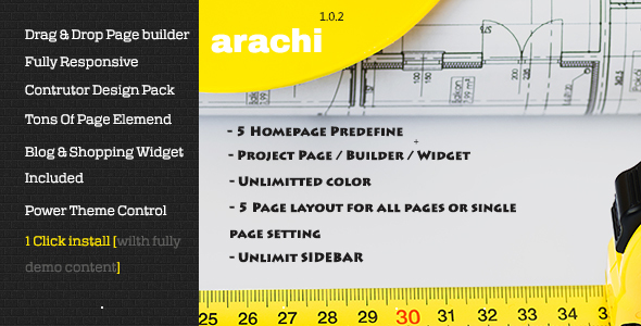 Arachi - Construction, Corporate Business WP Themes