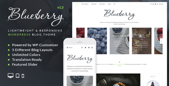 Blueberry - A Responsive WordPress Blog Theme
