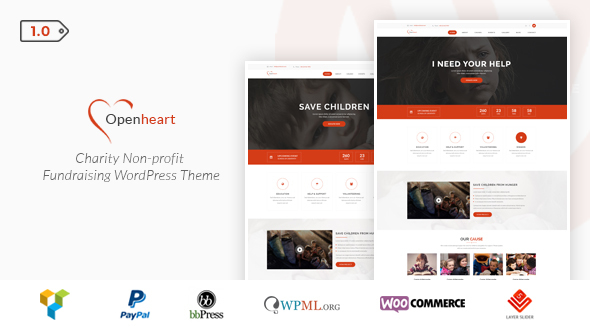 Open Heart - MultiPurpose Charity/Nonprofit/Fundraising WordPress Theme