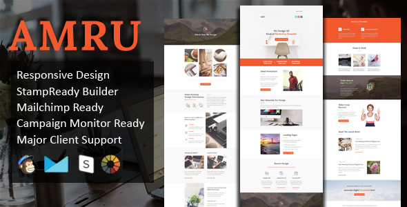 AMRU - Multipurpose Responsive Email Template