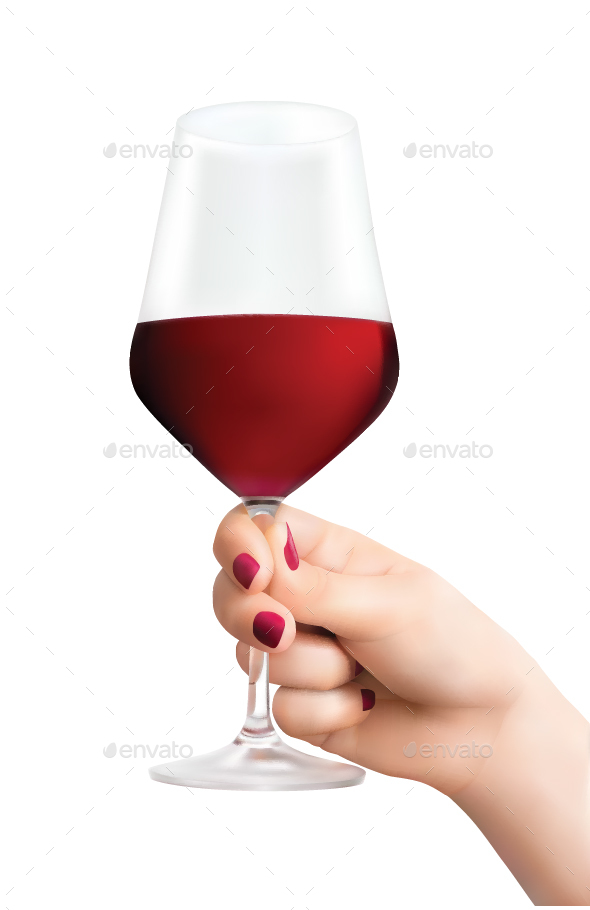 Hand Holding a Wine Glass