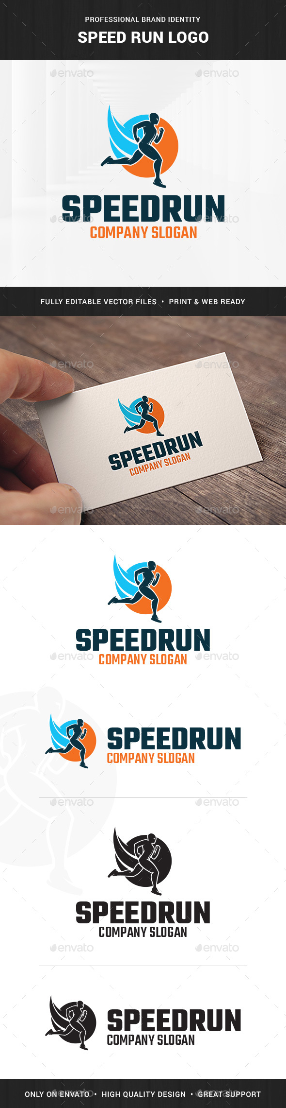 Speed Run Logo Template