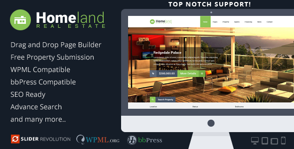 Homeland - Real Estate WordPress Theme