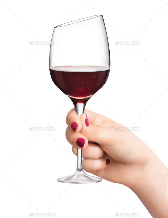 Hand Holding a Wine Glass