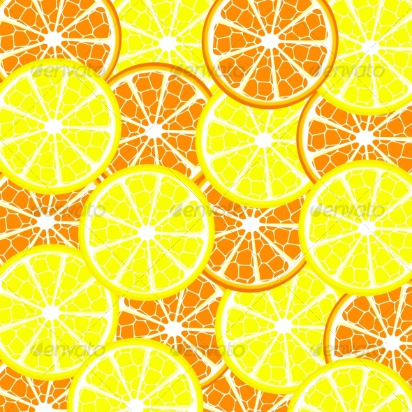 Vector illustration of lemon and orange background Vector illustration of lemon and orange background