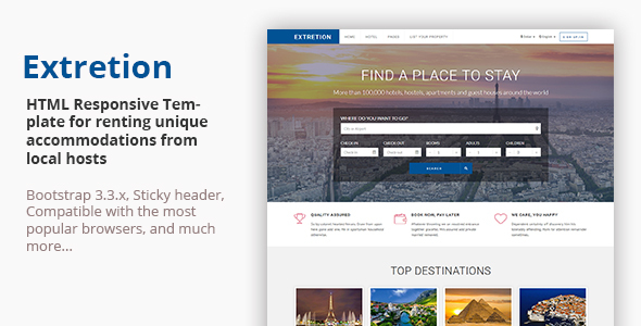 EXTRETION - Local Accommodations HTML Template