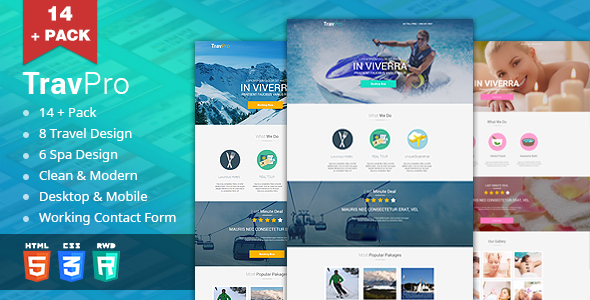 TravelPro - Travel/Spa Landing Pages (HTML5)