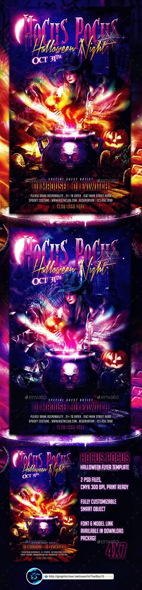 Hocus Pocus Halloween Flyer Template