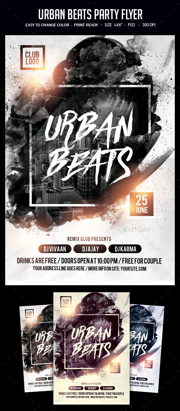 Urban Beats Party Flyer