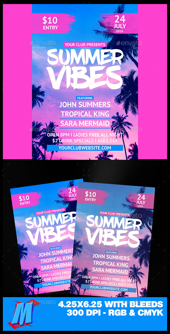 Summer Vibes Flyer Template