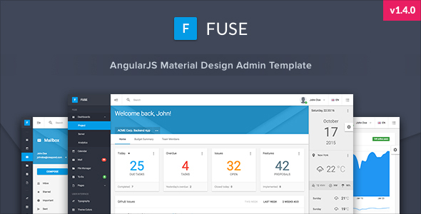 4. Fuse - AngularJS Material Design Admin Template