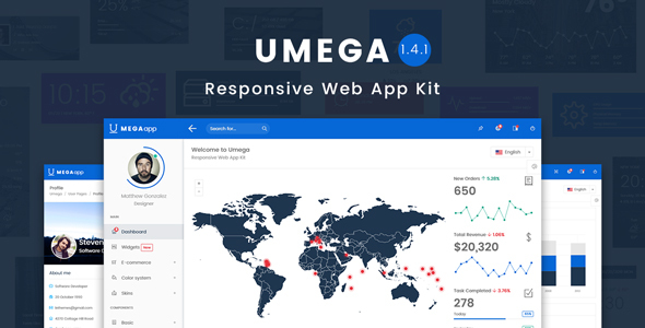 22. Umega - Responsive Web App Kit