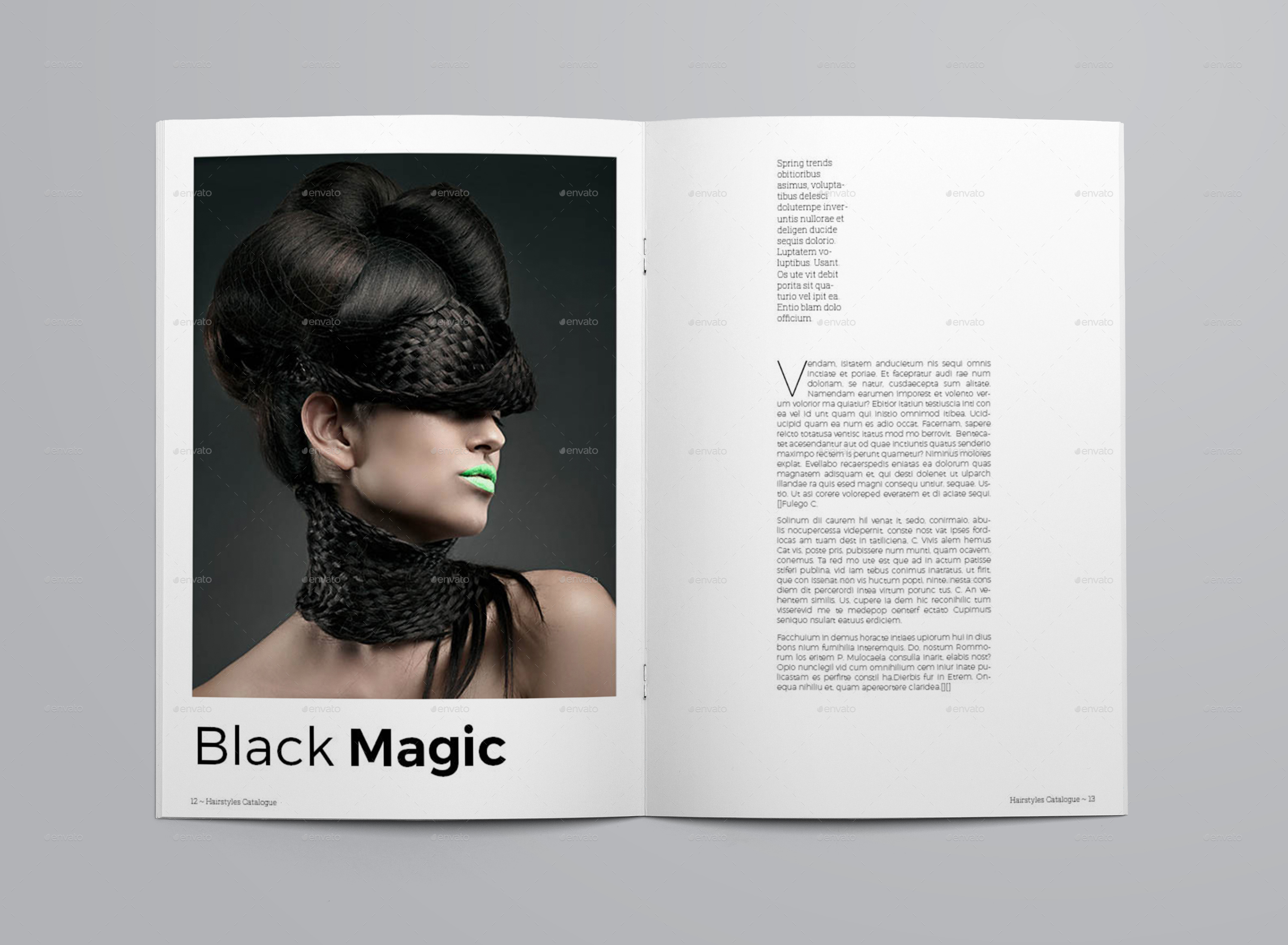 Hairstyles Clinic Catalogue/Brochure by bookrak GraphicRiver