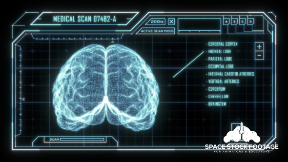 Holographic Brain Scan HUD by SpaceStockFootage2 | VideoHive