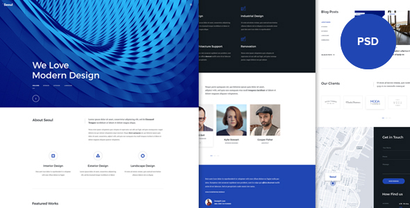 Seoul - Onepage PSD Template