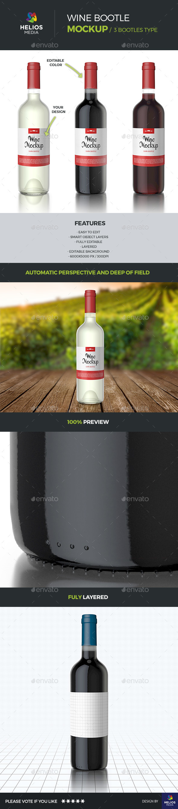 Wine Bottle Mockup