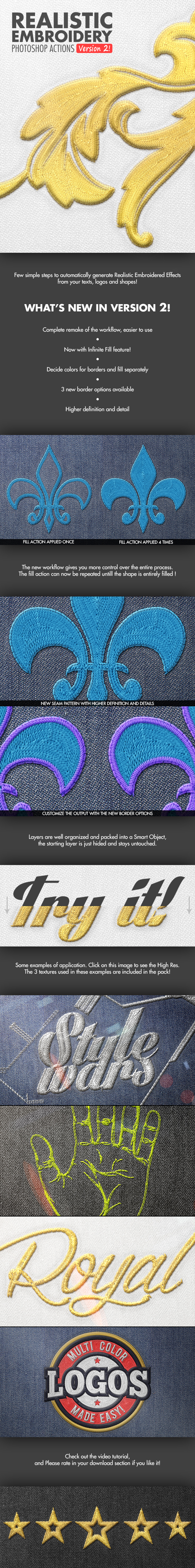 Realistic Embroidery - Photoshop Actions