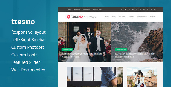 Tresno - Personal Blog Tumblr Theme