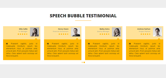 theme testimonial top box