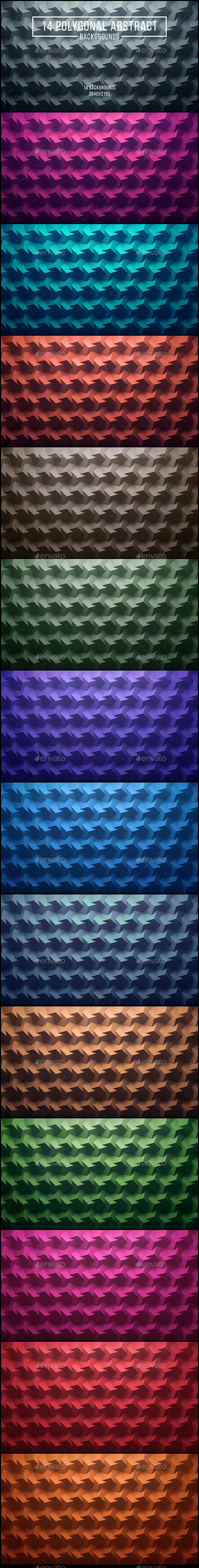 14 Polygonal Abstract Backgrounds 2