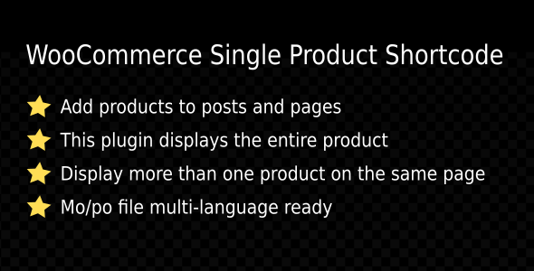WooCommerce Single Product Shortcode