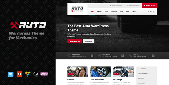 Auto - Ideal Car Mechanic and Auto Repair Template for WordPress