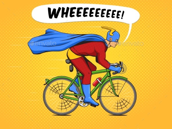 Superhero on a Bicycle Comic Book