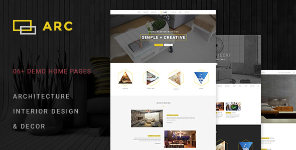 ARC - Interior Design, Decor, Architecture Business PSD Template
