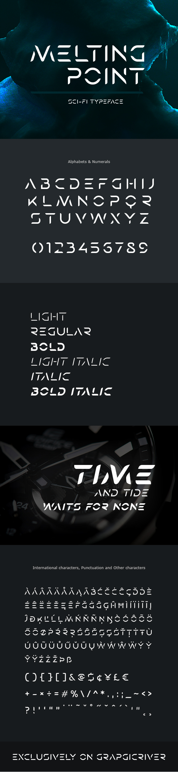 Melting Point Sci-fi Font