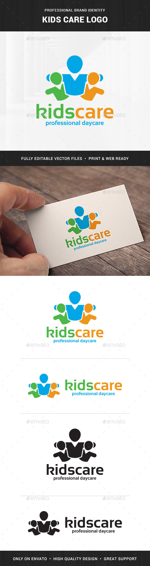 Kids Care Logo Template