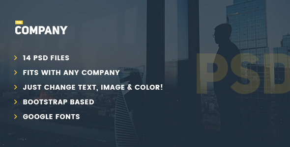 The Company – Multipurpose PSD Template for any company