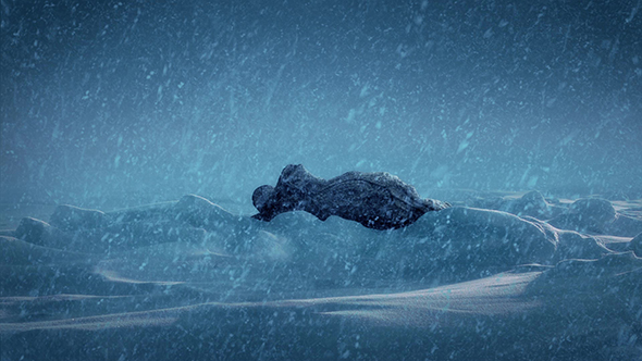 Salaperäinen ulkomaalainen objekti Snow - Taustat Motion Graphics