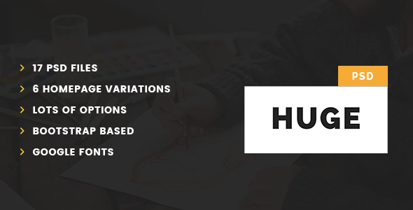 Huge – Multipurpose PSD Template