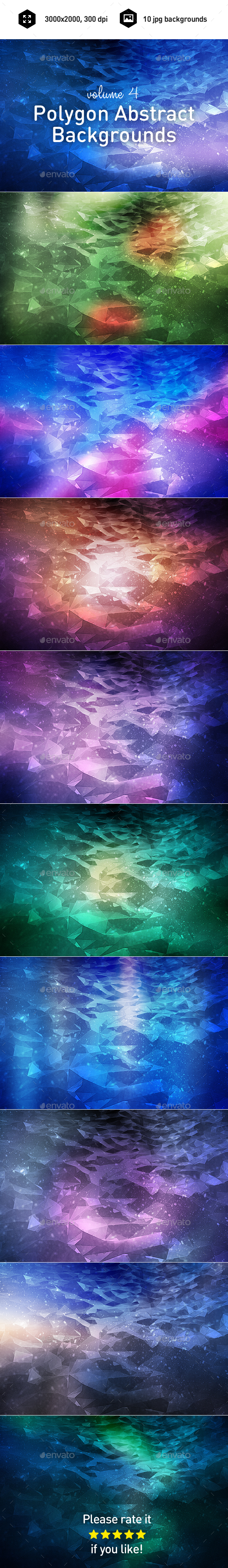 Polygon Abstract Backgrounds vol.4