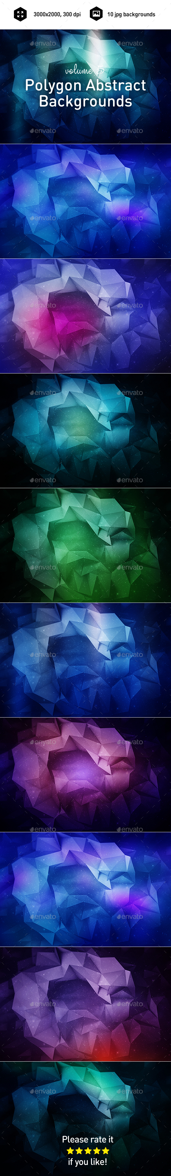 Polygon Abstract Backgrounds vol.5