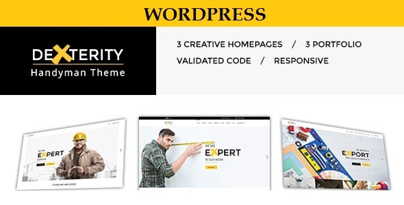 Dexterity is a contemporary WordPress theme for businesses related to Handyman, Construction, Architect and Plumbers, etc. It comes with 3 different home page d