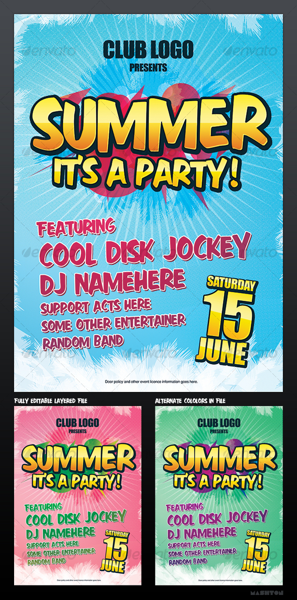 Summer Party Nightclub Poster Summer Party Nightclub Poster