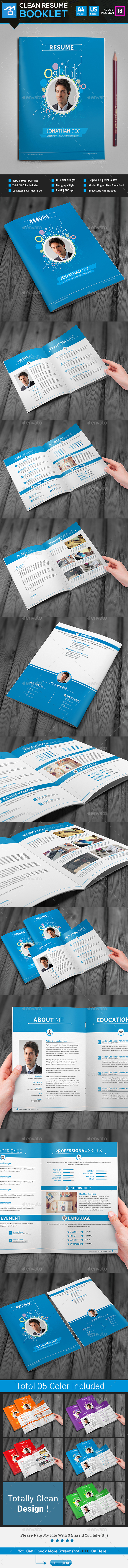Resume Booklet Design _8 Pages