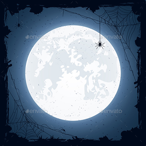 Halloween Night with Spiders