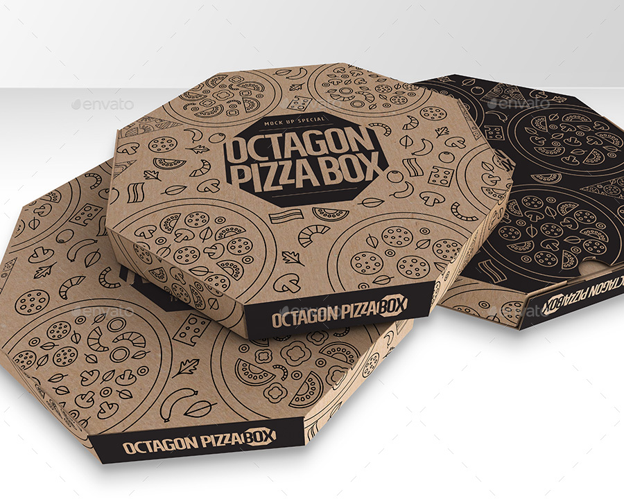 Download Packaging Mock up Octagon Pizza Box by ina717 | GraphicRiver