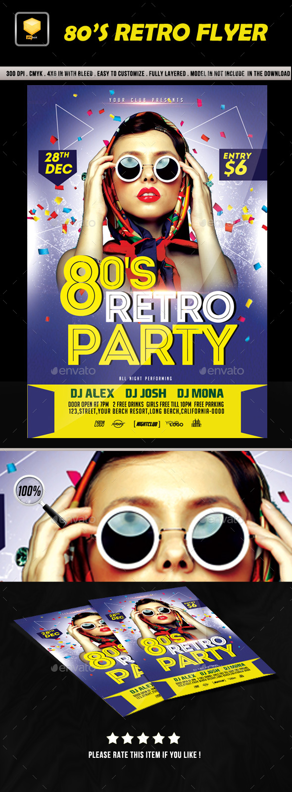80's Retro Party Flyer