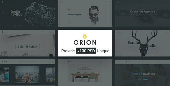 Orion | Creative Multi-Purpose PSD Template