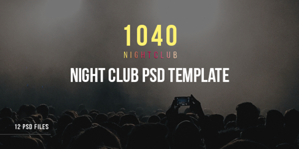 1040 Night Club - DJ, Party, Music Club PSD Template