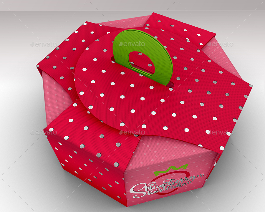 Packaging Mock Up Octagon Cake or Pastry Take Out Boxes VOL.3